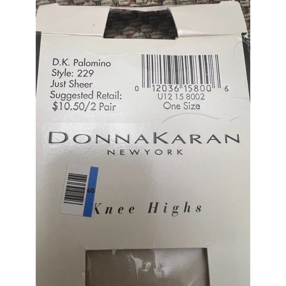 Donna Karan Just Sheer Knee Highs 3 Pairs D.K. Palomino Tan 229 One Size